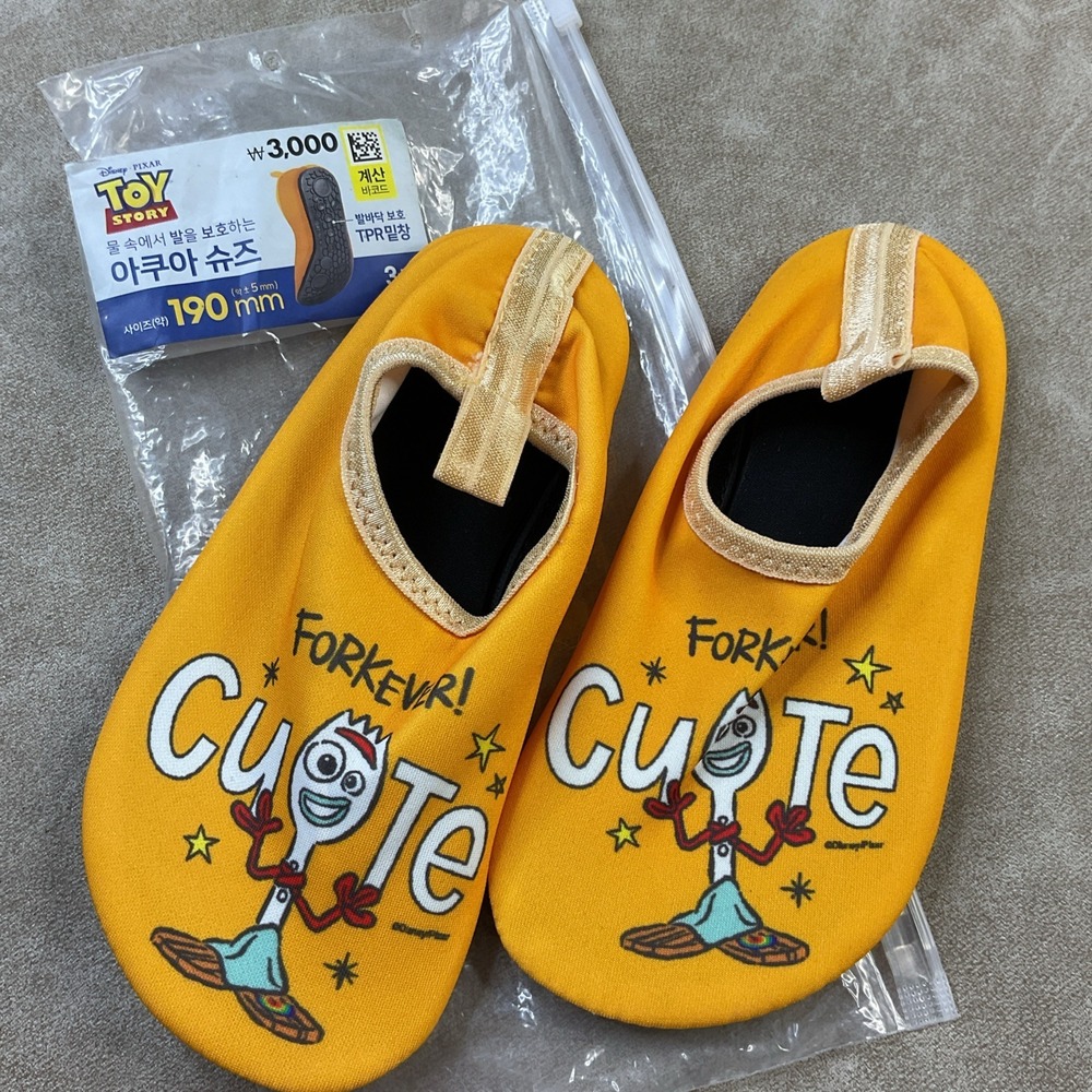 Disney Pixar Water Shoes Toy Story Forty Kids Rare Small Slip Ons